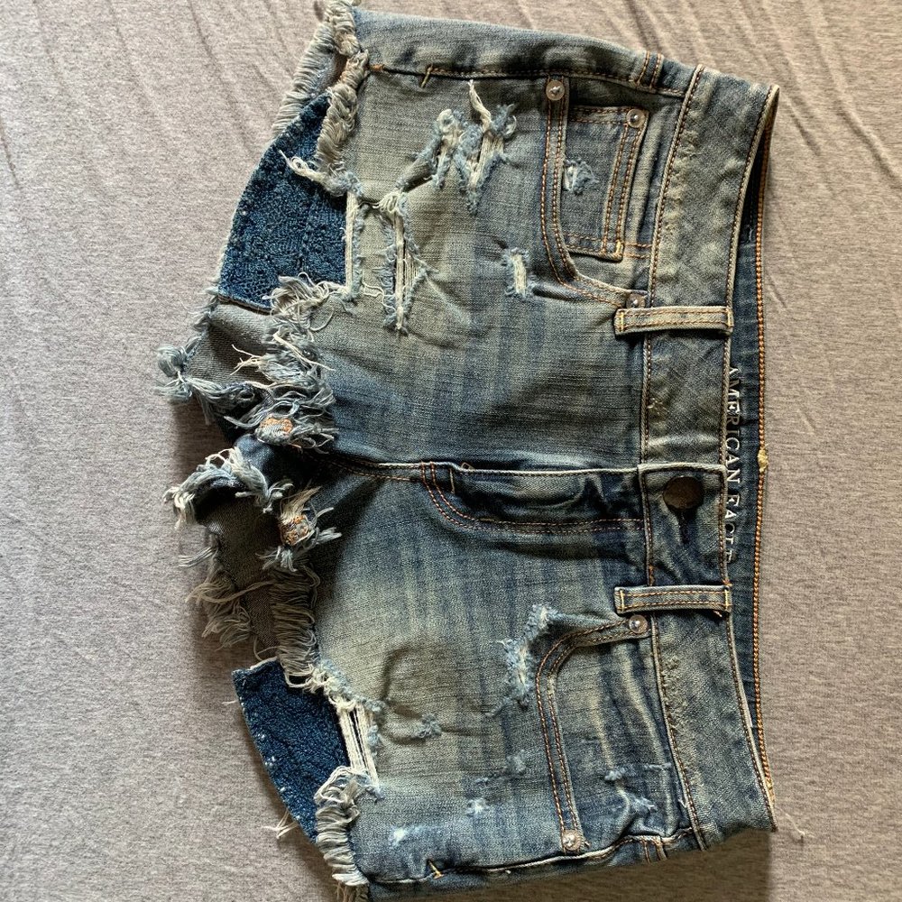 American Eagle Distressed Jean Shorts